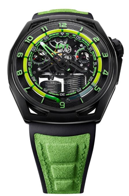 Review Replica HYT Hastroid Green Nebula H02698 watch